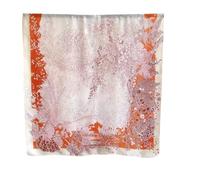 WEIGEER Sciarpa di seta da donna scialle di loto sciarpa da collo sciarpa lunga avvolgente sciarpa Painting Bridal Shawl Chiffon Scarf Muslim Colorful Cloth floral silk scarf Chain (Rosso)