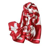 WEIGEER Sciarpa di seta da donna Silk Scarf Women Shawl Neckerchief Head Wrap Beach Scarf Vintage Bridal Shawl Chiffon Scarf Muslim Colorful Cloth Christmas (Blauw)