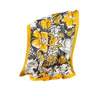 WEIGEER Silk Scarf Women Shawl Yellow Neckerchief Head Wraps Thin Ladies Beach Shawl Vintage Painting Bridal Belt Chiffon Muslim Colorful Cloth Christmas Decorations Grey