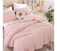 weigelia Set copripiumino per letto queen size, rosa, moderno, per tutte le stagioni, in morbida microfibra leggera, per ragazze e donne (1 piumino blush, 2 federe)
