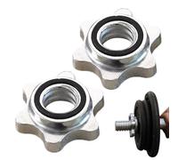 Weight Collars - 2X Hex Nut Dumbbell Clamps, Casting Iron Barbell Clip, Secure 1 Inch Lock | Heavy Duty Bar Collar for Dumbbells Lifting Gym Strength Training