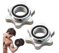 Weight Collars - Cast Iron Dumbbell Hex Nut, 2 morsetti | Secure Barbell Clip with Non-Slip Grip, 1 Inch Clamps For Weight Lifting Dumbbells Strength Training Gym Home Fitness Use