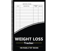 Weight Loss Tracker: Simple Daily weight tracker log to record and monitor your body weight loss and gain - 108 Pages, A5