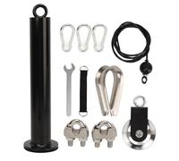 Weight Pulley System | 360 gradi Rotating Pulley for Home Gym | Easy Install Cable Attachment for Triceps/LAT Pulldown/Core | 2 m Cavo, Stainless Steel