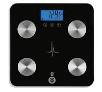 Weight Watchers Scale Total Body Measurement Fat Water Muscle Bone BMI Mass Conair App Bluetooth Heart Rate Scale Black, WW934ZF