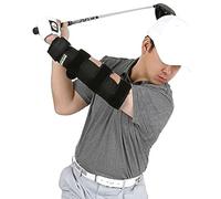 Weighted Elbow Brace - Allenatore di swing da golf per la rotazione delle spalle e il braccio dritto che aumenta la forza del momento d'inerzia (rigido, brevettato negli Stati Uniti)