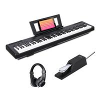 Weighted Piano 88-Key Beginner Digital Piano,Full Size Weighted keyboard with Hammer Action,with Sustain Pedal,2x25W Stereo Speakers,MP3 Function,Piano Lessons,Black,S-200