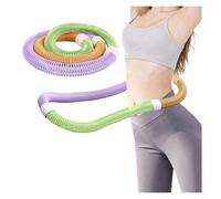 weighted soft hula circle for adults - 3.3lb foldable fitness hoop, Portable Home Gym Adults Body Waist Slimming Exercise Equipment for Home & Outdoor Workouts (S,Green Purple Orange)