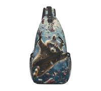 Weightless Raccoon 8 Unisex Sling Bag Leggera Zaino Monospalla Piccolo Borsas A Spalla Per Trekking Campeggio Treeking Lavoro