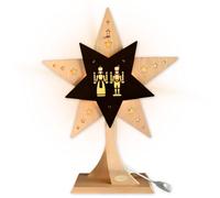 WEIGLA - Luce decorativa a LED a forma di stella, angelo e minatore, con pratico supporto, originale Monti Metalliferi I 1 lampada a LED I 0,8 W, E14, decorazione per finestra di Natale, illuminazione