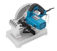 WEIGR Sega da taglio per metallo, 1200 W, troncatrice con 5200 giri/min, angolo di taglio 0-45°, lama 185 mm, per taglio di acciaio, metalli non ferrosi, profili in ferro e ghisa (blu)