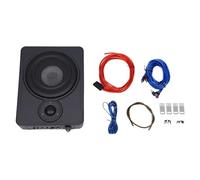 WEIGR Subwoofer attivo per auto, 600 W, autoradio ultra sottile, 12 V, 8 pollici, subwoofer con amplificatore integrato, cavo di alimentazione, subwoofer audio per auto/camion