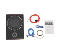 WEIGR Subwoofer attivo per auto, 600 W, autoradio ultra sottile, 12 V, subwoofer con amplificatore integrato, subwoofer audio per auto/camion, 135,8 x 102,4 x 26,8 mm, nero