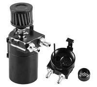 Weigudoc Serbatoio per Auto in Alluminio, Contenitore per Olio da 300 ml, Contenitore per Olio Motore, Serbatoio dell'olio separatore Motore con sfiato Filtro Aria e Accessori per Tubi Flessibili