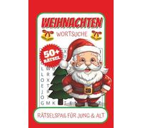 Weihnachten Wortsuche Rätselbuch: Wortsuche Rätselbuch über Nikolaus, Tannenbäume, Geschenke & mehr | 15,24 x 22,86cm, 110 Seiten | 50+ Rätsel