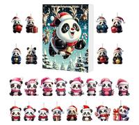 Weihnachtlicher Acryl-Countdown -Kalender 2026 | S Weihnachten 2D Panda | 24 Tage Tier-Ornament Countdown-Kalender Weihnachtlicher Acryl-CKaminsims, , , Kamin, Wand, Zuhause, Büro, Wohnheim,