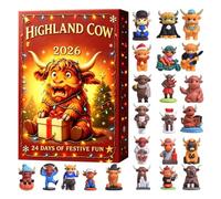 Weihnachts-Countdown - Kalender 2026 Kuh-Figur Tischornament Als | 24 Tage Weihnachts-Adventskalender Für Kinder, Und | Mädchen, Freunde Und Die Familie, Das Schlafzimmer Sowie