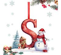 Weihnachtsbaum Buchstabenornament Acryl | Dekoanhänger 8 cm | Leichter Weihnachtsschmuck mit Einzigartigem Design für Baumdekoration Schule Zuhause Feste