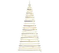 Weihnachtsbaum mit 130 s für festliche Weihnachtsdekoration, 210 cm, aus massivem Eschenholz - langlebig und stilvoll