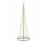 Weihnachtsbaum Warmes Weiß - 100,5 x 100,5 x 302,5 cm Metall Weihnachtsdekoration für Wohnzimmer, Garten - Langlebig & Stilvoll - Perfekte Festtagsdeko für Familien