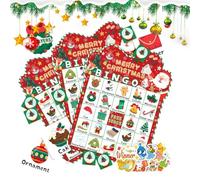 Weihnachtsbingo - Winterfest Bingospiel Gesellschaftsspiel | Lustige Aktivitäten Für Schule, Reise, Fest, Party, Karneval, Kinder, Outdoor, Indoor, Familien Events, Kreatives Weihnachts- Und Winterspi