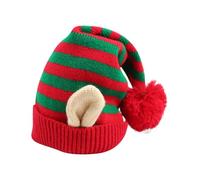 Weihnachtselfenmütze | Lange gestreifte Weihnachtsmannmütze | Weiche Strickmütze für Männer und Frauen | Süßes Winterkostüm-Accessoire für Partys, Zuhause, Feiern | Ideale per cosplay, Outdoor-Treffen