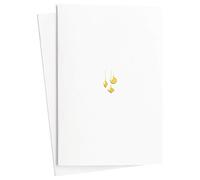 Weihnachtskarten 2er Set Hochwertig mit Christbaumkugeln in Goldfolienprägung auf Strukturiertem Papier|Grußkarte zu Weihnachten und Advent, Neutral mit Umschlag, E43