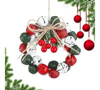 Weihnachtskranz,6,5 cm Glocken Beeren Vintage Deko - Künstlicher Vorbau Dekoration,Für Kamin Weihnachtskaminsims Vorbau Fenster Tür Tisch Party Hochzeit Winter Küche