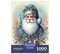 Weihnachtsmann Puzzles Lernspiel Spielzeug Wunderschönes Dekoration 1000 Teile Anspruchsvolles Frohe Weihnachten Puzzle Für Damen, Herren, Kinder Ab 14 Jahren 38x26cm/1000pcs