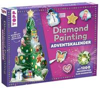 Weihnachtszauber - Der Diamond-Painting-Adventskalender. Mit Material und Werkzeug für 24 Baumanhänger: Aufstellbaum (30 cm), Werkzeug und 1200 Diamanten aus Glas in 19 Farben für 24 Anhänger