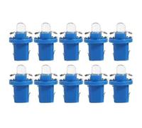 WeiHong Set di 10 lampadine LED T5 con supporto, lampadine 12 V BAX10d B8.5D per cruscotto auto e moto (blu)