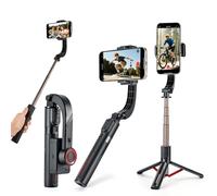 WEIIBDIE Stabilizzatore cardanico per smartphone, giunto cardanico a 1 asse con telecomando, bastone per selfie portatile e pieghevole e supporto per telefono per stabilizzatore di vlog, video YouTube