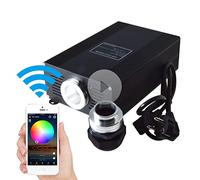 WEIJICUI Luci stellari ottiche 4. 5W 60W 75W. Smartphone di controllo WiFi. App RGB RGBW LED Generatore del proiettore in fibra ottica leggera per soffitto a stella sul tetto dell'auto(75W RGB WIFI)