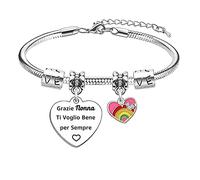 weijin Bracciale regolabile della nonna Ti amo Nonna Regalo della nonna Festa della mamma Regalo di Natale di compleanno