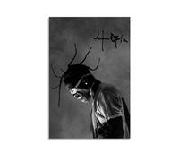 WEIJUNMAOYI Poster artistico su tela di Travis Scott, decorazione artistica da parete per stanza, stampa estetica, 60 x 90 cm, senza cornice
