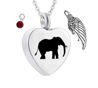 weikui Collane con urna per ceneri I Love You to The Moon and Back, collana con ciondolo a forma di cuore, 12 pezzi, con pietra portafortuna portafortuna, 20 x 25 mm, Metallo