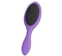 WeiLa Spazzola per capelli antistatica, ovale, con setole in acciaio inossidabile, districante per parrucche e capelli, manico in ABS (viola, normale)