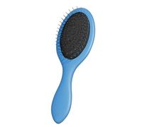 WeiLa Spazzola per capelli antistatica ovale, con setole in acciaio inox, districante per parrucche e capelli, manico in ABS (mare, normale)
