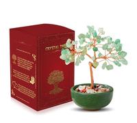 WEILAOK Albero Della Vita di Quarzo Rosa, Pietre Chakra Oggetti, Soprammobile Portafortuna, Feng Shui Pietre e Cristalli, Meditazione Reiki Oggetti per Decorazione della Casa Regalo di Natale