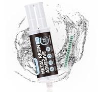 WEILAOK Colla Bicomponente, Colla Metallo, Colla Bicomponente per Plastica, Colla per Legno Extra Forte, Colla per Plastica Polimerizzazione di 25 Minuti per Metallo, Legno, 50 ml, Nero