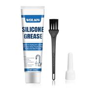 WEILAOK Grasso Al Silicone, Lubrificante Silicone per Rubinetto, Silicone Alimentare con Pennello, Grasso Siliconico per Idraulici, Valvole, Depuratori D'acqua, Prestazioni di Tenuta, 50 G