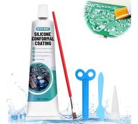 WEILAOK Protective and Insulating Varnish, Vernice Isolante, Gomma Liquida, Gel Isolante Elettrico, Adatto per Circuiti Stampati e Schede di Controllo, Trasparente, Forte Fluidità, Cura Rapida, 100 ml