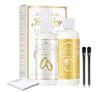 WEILAOK Pulizia Argento+Lacca Zapon, Kit Pulizia per Gioielli, Lucida Gioielli Efficace per Oro e Argento, Pulizia e Cura, Rimuove Macchie Superficiali, Ripristina e Mantiene Lucentezza, 100ml+100ml