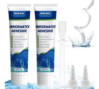 WEILAOK Silicona Acuario, silicona Transparente, Pegamento siliconas adhiere Bajo el Agua Pegamento Sellante para Pecera, Acuario, Paisaje Acuático, 60ml*2