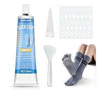 WEILAOK Sock Stop Liquid, Kit Antiscivolo per Calzini, Soluzione Antiscivolo per Calze, Liquido per Calzini Antiscivolo, Lavabili, Colla Liquida Antiscivolo Calze Antiscivolo (Bianco)