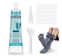 WEILAOK Sock Stop Liquid, Kit Antiscivolo per Calzini, Soluzione Antiscivolo per Calze (Nero)
