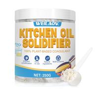 WEILAOK Solidificante Polvere di Olio da Cucina - Polvere di Solidificatore Grasso per Solidificare l'olio strappato, la Raccolta del 100% di Olio da Cucina, Eliminazione Dell'olio Fritto, 250g