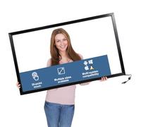 WEILEHAPPY Cornice touch a infrarossi da 24", pannello touch screen plug & play senza driver, antiriflesso e ad alta sensibilità, compatibile con TV touch screen, smart board, monitor industriali