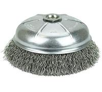 Weiler 14076 5/8"-11 Arbor, 0,1 cm Dimensioni filo, diametro 15,2 cm, setole in acciaio, spazzola a tazza di filo ondulato