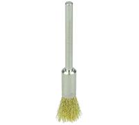 Weiler 26106 Dimensioni filo 0,000 cm, diametro 1/4", dimensioni stelo 1/8", setole in ottone, spazzola in miniatura, prodotto negli Stati Uniti